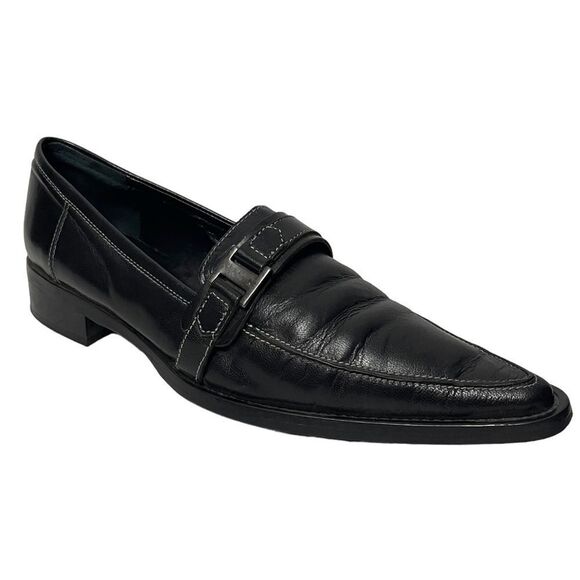 GORTZ SHOES Leather Pointed Toe Loafers 38 - Picture 1 of 10